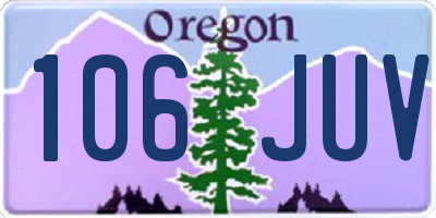 OR license plate 106JUV