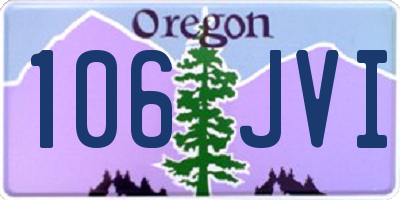 OR license plate 106JVI