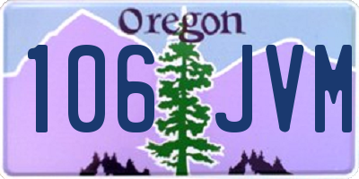 OR license plate 106JVM