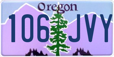 OR license plate 106JVY