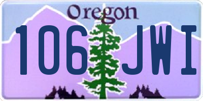 OR license plate 106JWI