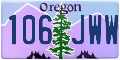 OR license plate 106JWW