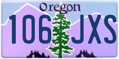 OR license plate 106JXS