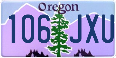 OR license plate 106JXU