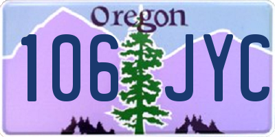 OR license plate 106JYC