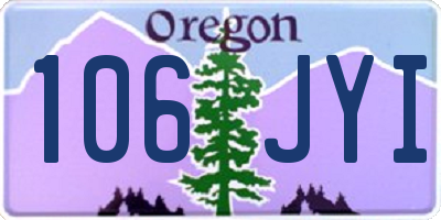 OR license plate 106JYI