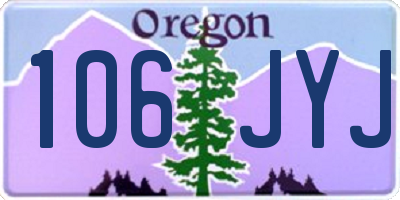 OR license plate 106JYJ