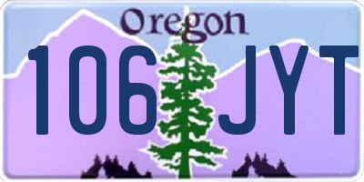 OR license plate 106JYT