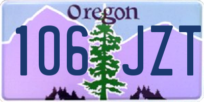 OR license plate 106JZT