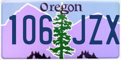 OR license plate 106JZX