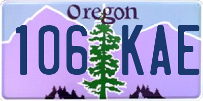 OR license plate 106KAE