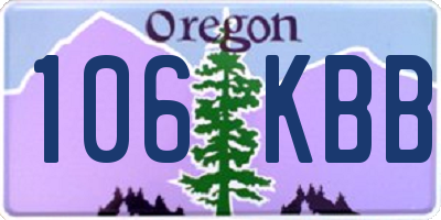 OR license plate 106KBB