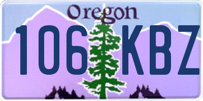 OR license plate 106KBZ