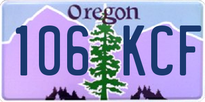 OR license plate 106KCF