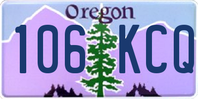 OR license plate 106KCQ