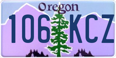 OR license plate 106KCZ