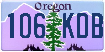 OR license plate 106KDB