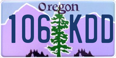 OR license plate 106KDD