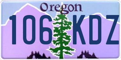 OR license plate 106KDZ