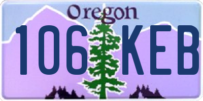 OR license plate 106KEB