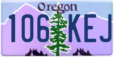 OR license plate 106KEJ