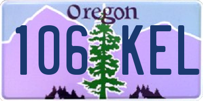 OR license plate 106KEL