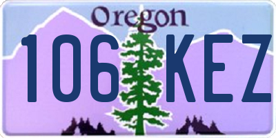 OR license plate 106KEZ