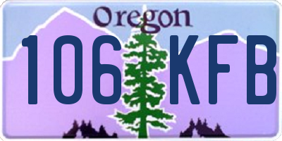 OR license plate 106KFB