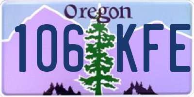 OR license plate 106KFE