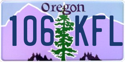 OR license plate 106KFL