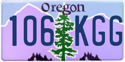 OR license plate 106KGG