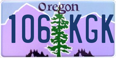 OR license plate 106KGK