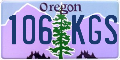 OR license plate 106KGS