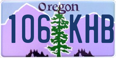 OR license plate 106KHB