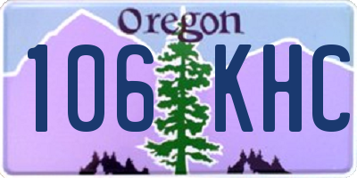 OR license plate 106KHC