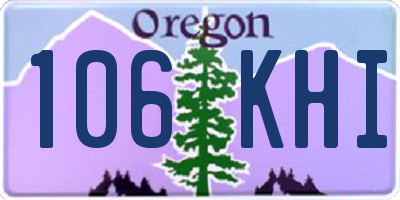 OR license plate 106KHI