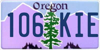 OR license plate 106KIE