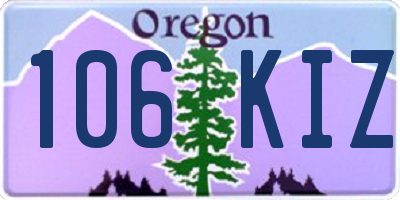 OR license plate 106KIZ
