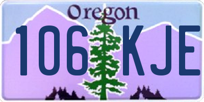 OR license plate 106KJE