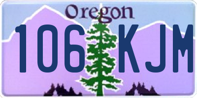 OR license plate 106KJM