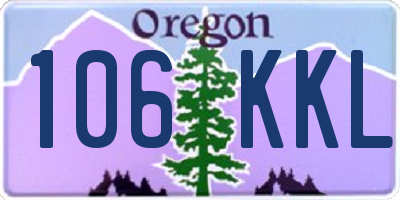 OR license plate 106KKL