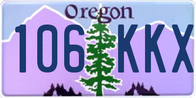 OR license plate 106KKX
