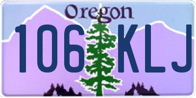 OR license plate 106KLJ