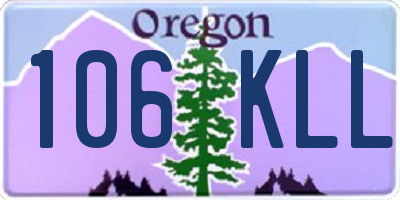 OR license plate 106KLL