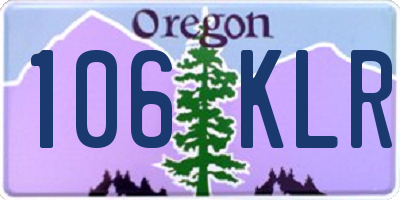 OR license plate 106KLR