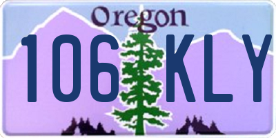 OR license plate 106KLY
