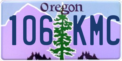 OR license plate 106KMC
