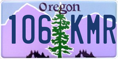 OR license plate 106KMR