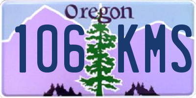 OR license plate 106KMS