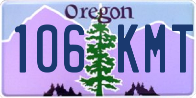 OR license plate 106KMT